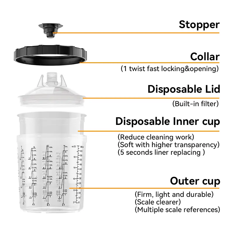 Disposable Spray Gun Cup 1.1